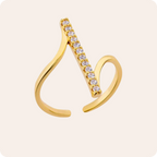 Gold Triangle Zircon Open Ring