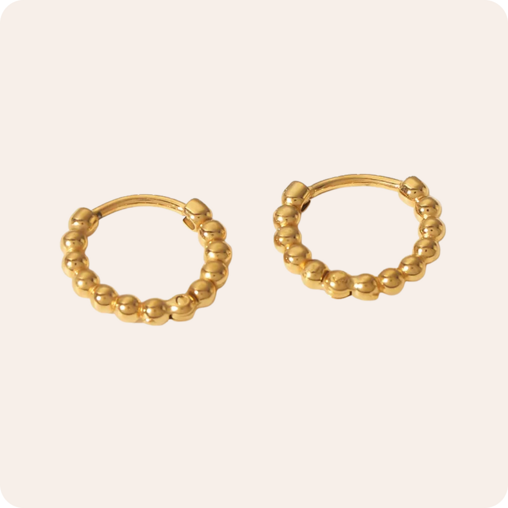 Gold Twist Zircon Streetwear Earrings