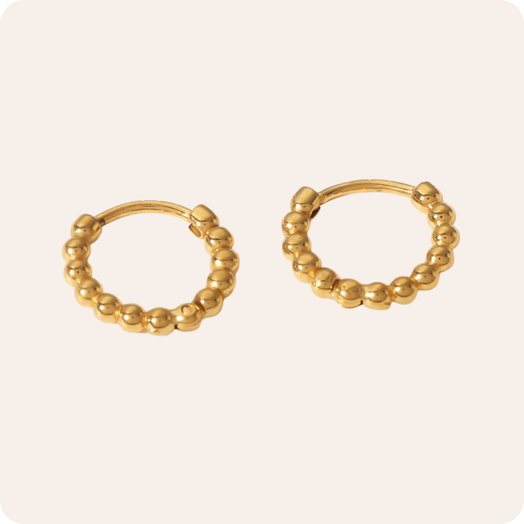 Gold Twist Zircon Streetwear Earrings
