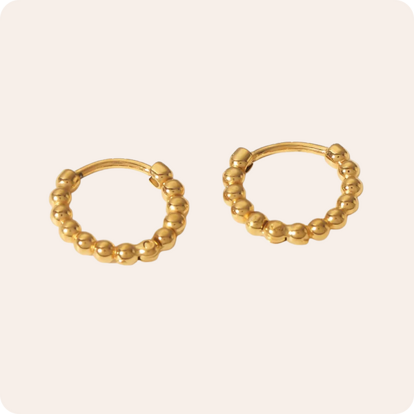 Gold Twist Zircon Streetwear Earrings