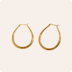 Gold U Shape Stud Earrings