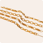 Gold Waterproof Minimal Stainless Steel Bracelet