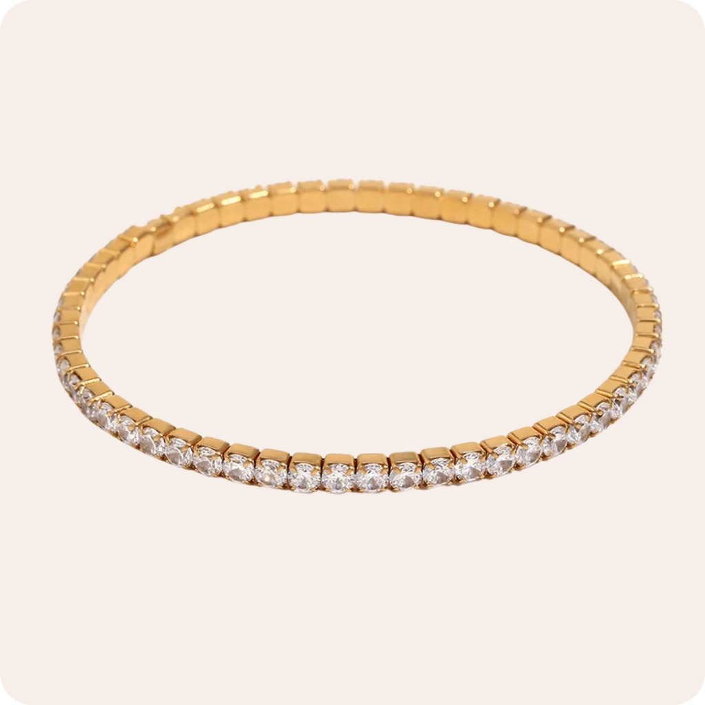 Gold Zircon IG Tennis Bracelet