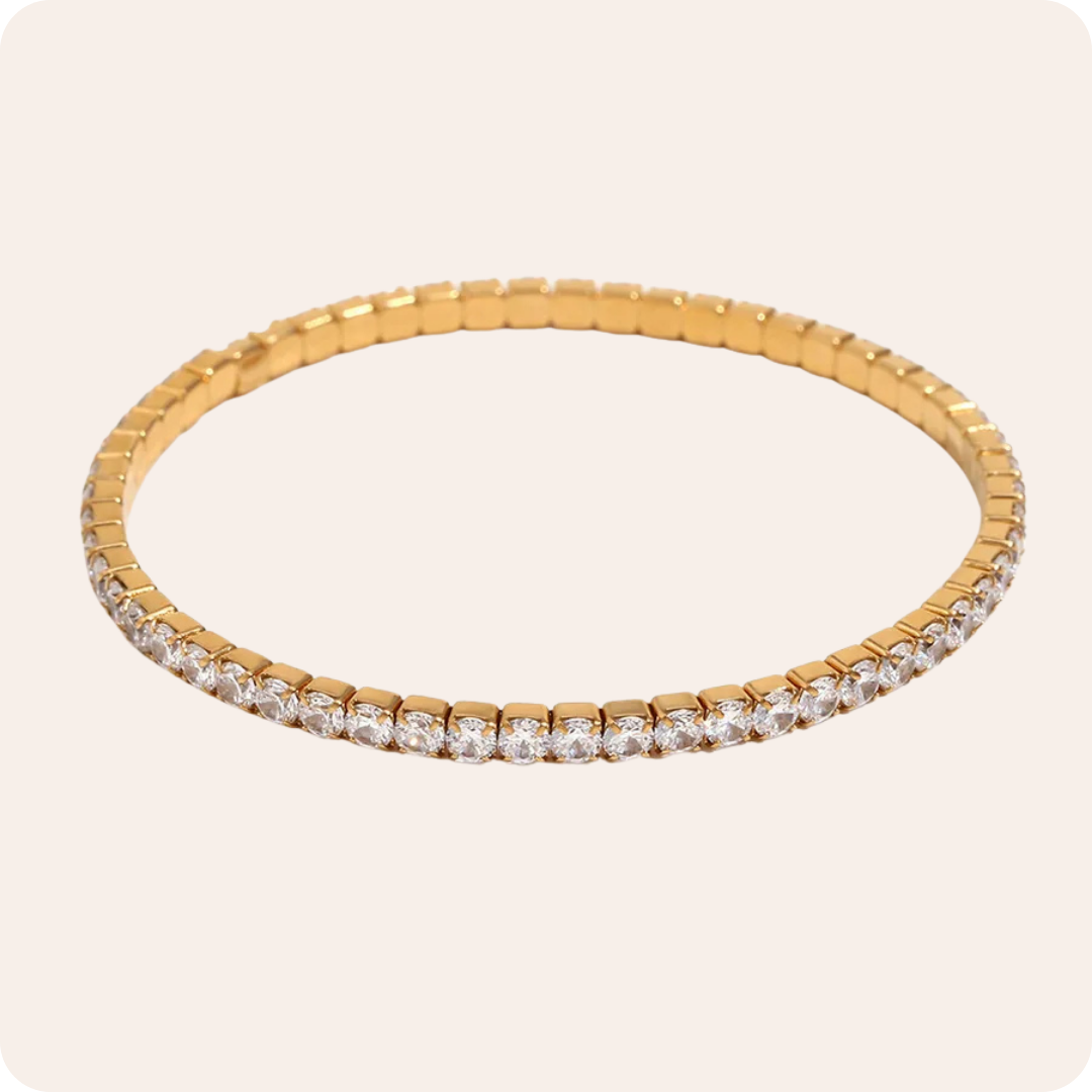 Gold Zircon IG Tennis Bracelet