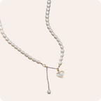 Heart Pearl Shell Beaded Necklace