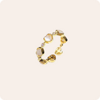 Heart Shape Opal Adjustable Ring