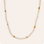 Irregular Pearl Gold Beaded Necklace