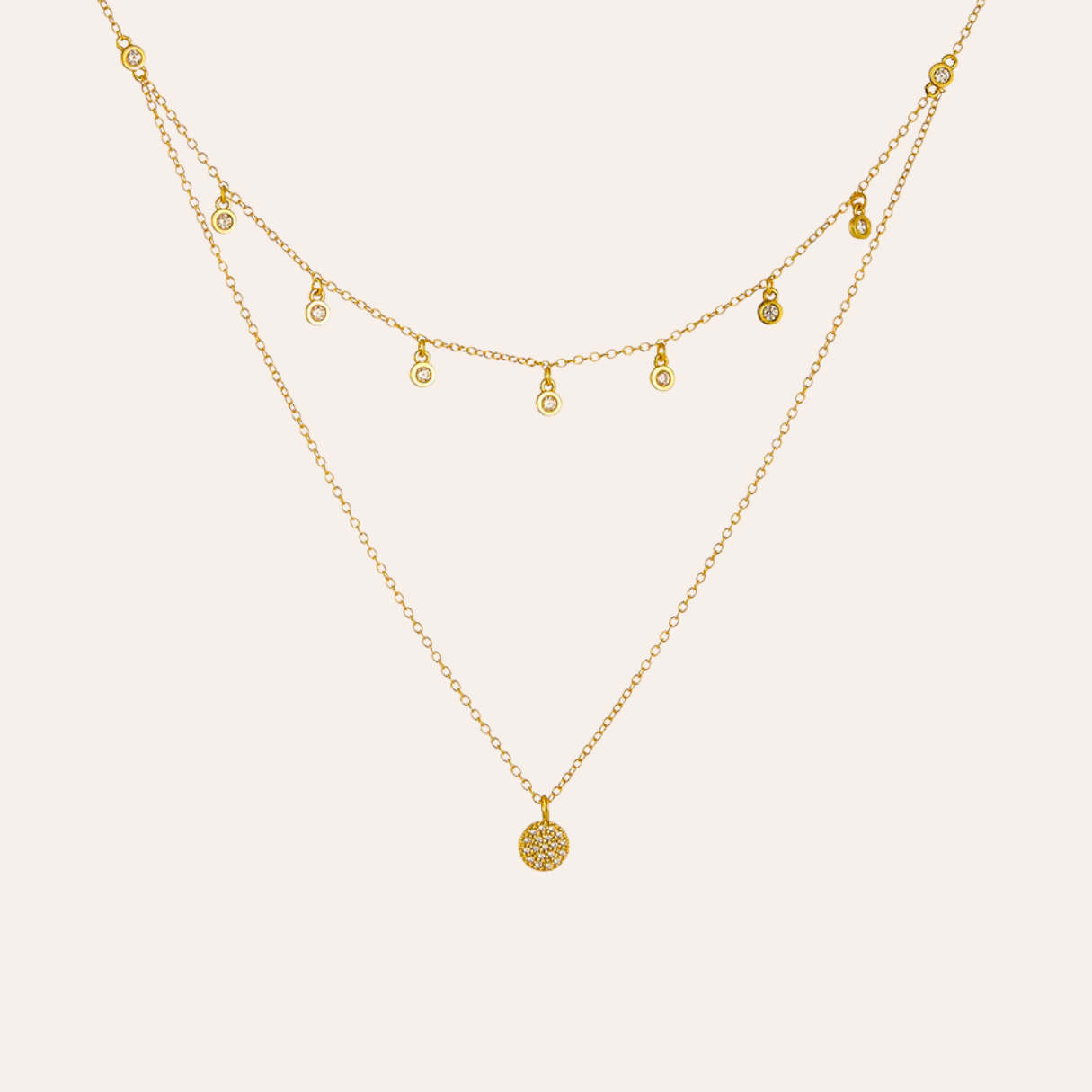 Layered Disc Necklace