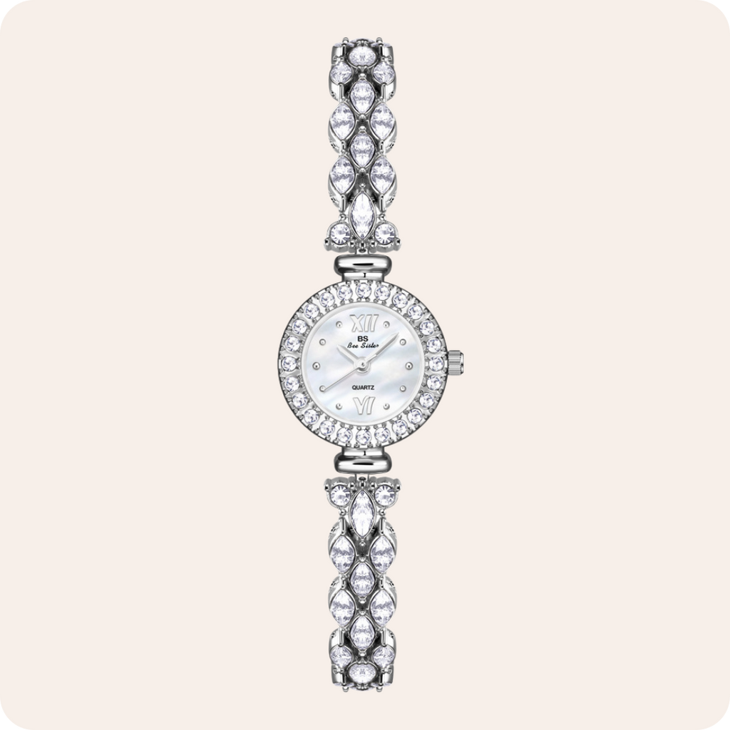Luxury Quartz Watch with Crystal Embellishments