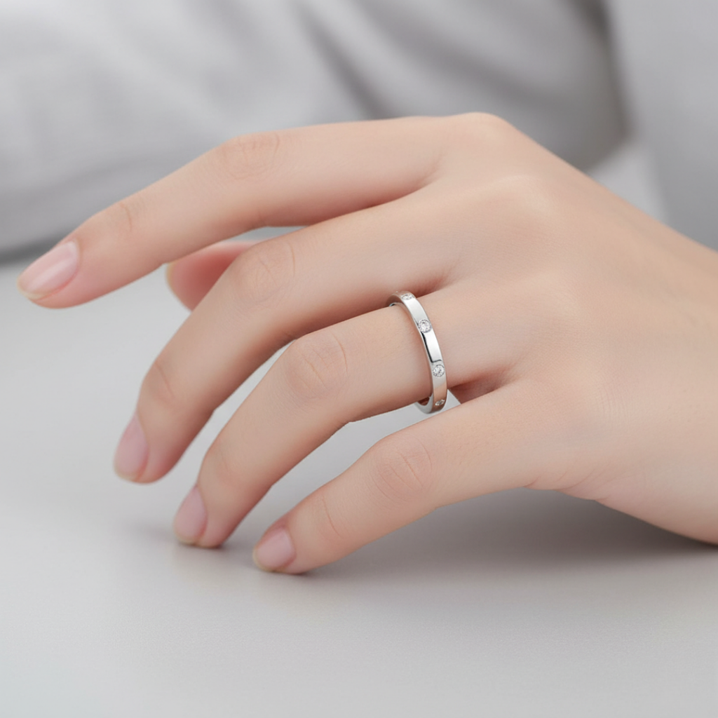 Minimalist Zircon Band