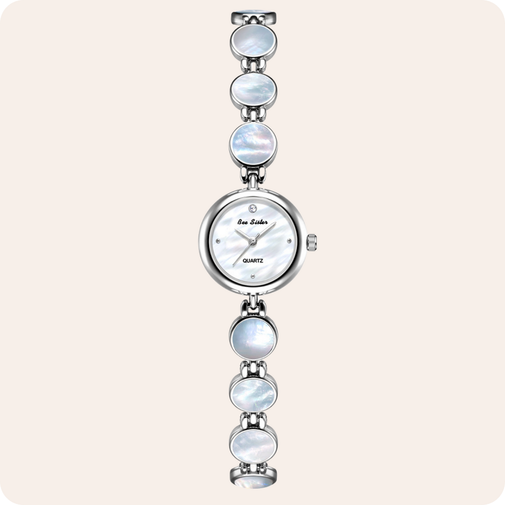 Mother of Pearl Link Bracelet Watch