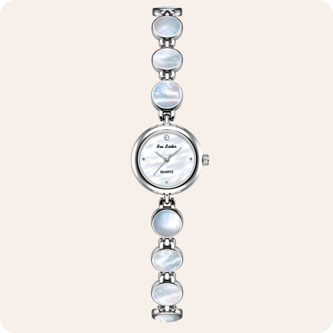 Mother of Pearl Link Bracelet Watch