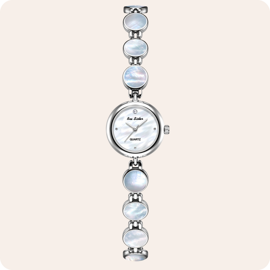 Mother of Pearl Link Bracelet Watch