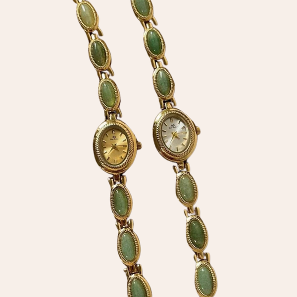 Nouravi Delphi Jade Oval Watch