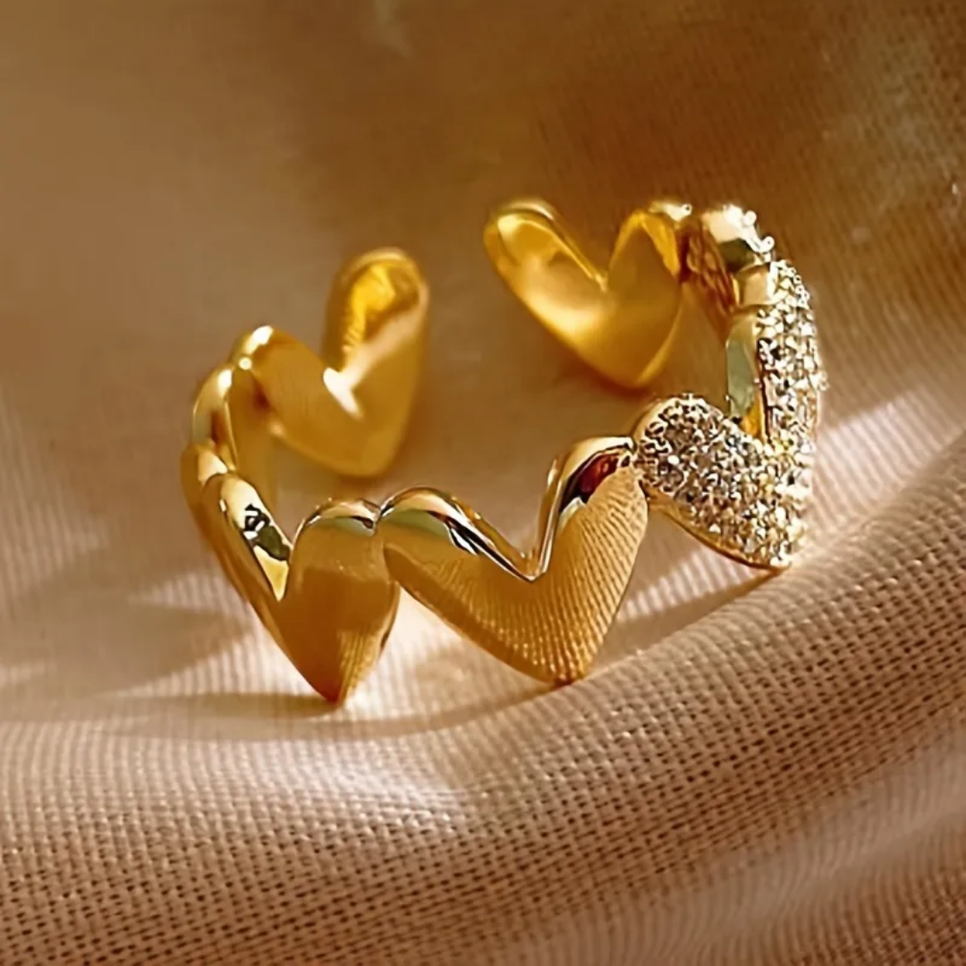 Nouravi Heart Shape Open Ring