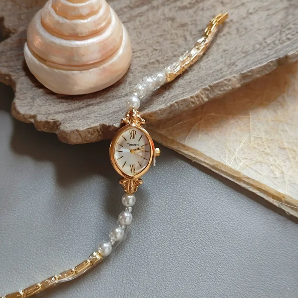 Nouravi Vacation Solid-Color Jewel-Buckle Watch