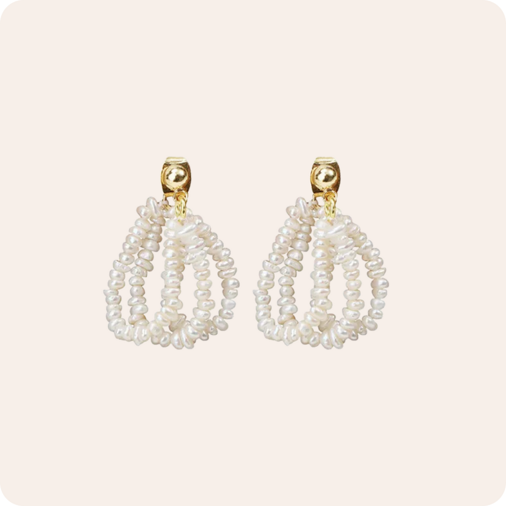 Retro Pearl Tassel Drop Earrings