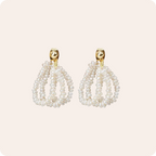 Retro Pearl Tassel Drop Earrings