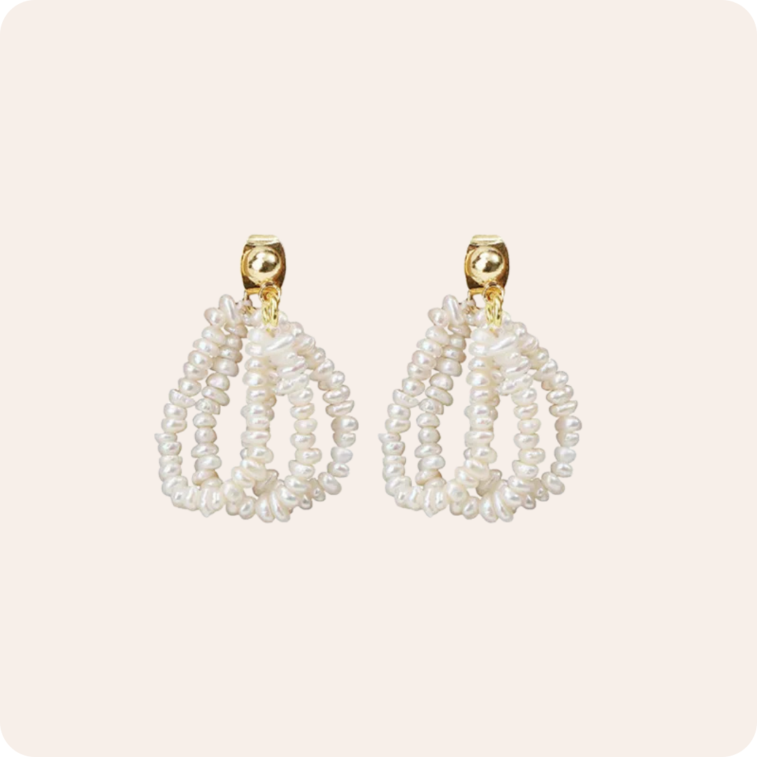 Retro Pearl Tassel Drop Earrings