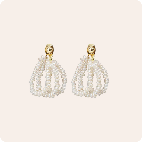 Retro Pearl Tassel Drop Earrings