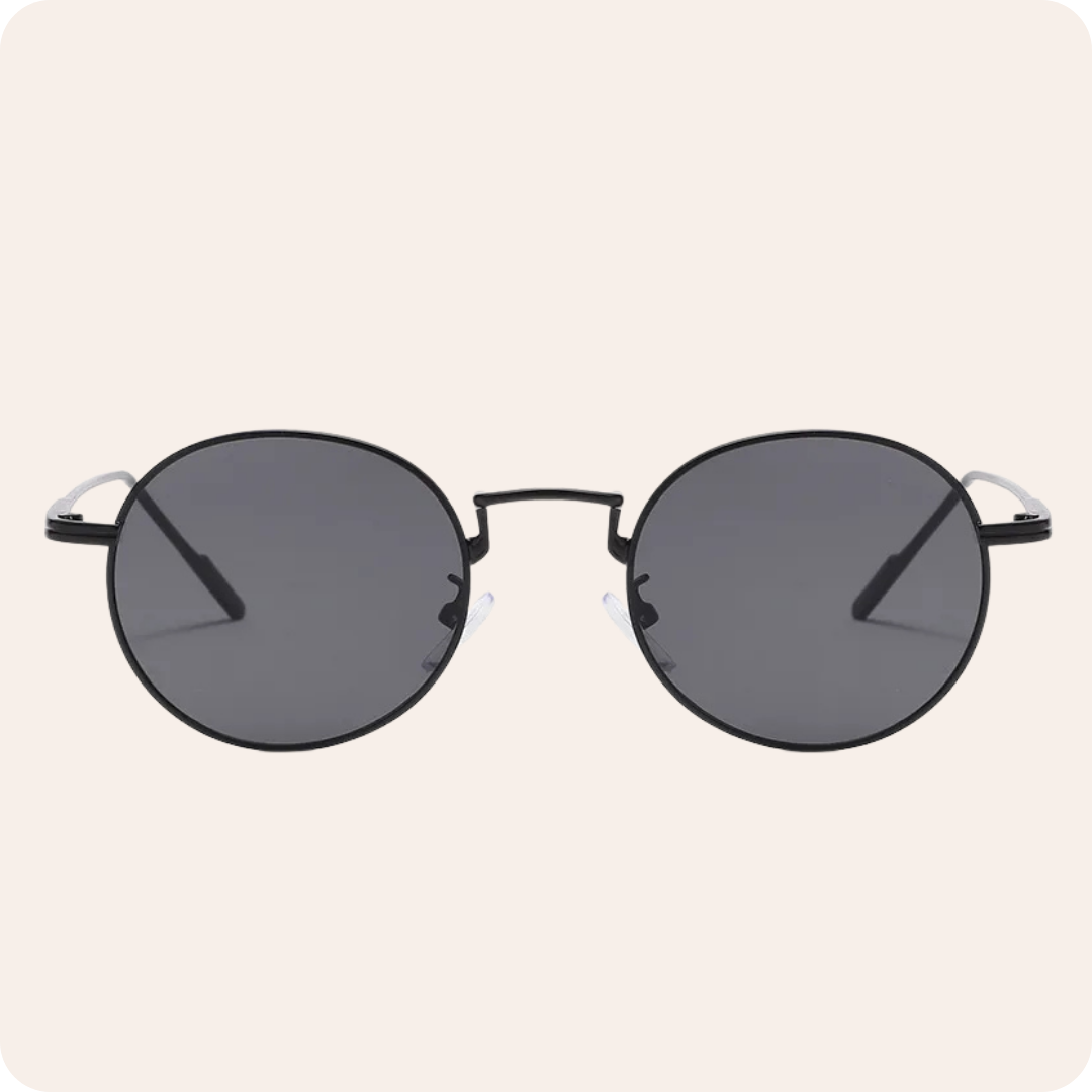 Retro Round Solid Color Sunglasses