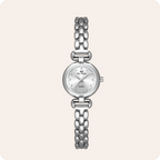 Round Crystal Dial Link Bracelet Watch