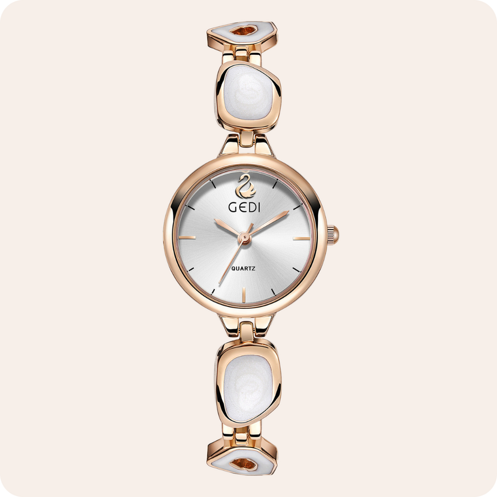 Round Minimal Dial Stone Link Watch