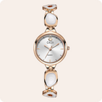 Round Minimal Dial Stone Link Watch