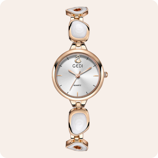 Round Minimal Dial Stone Link Watch