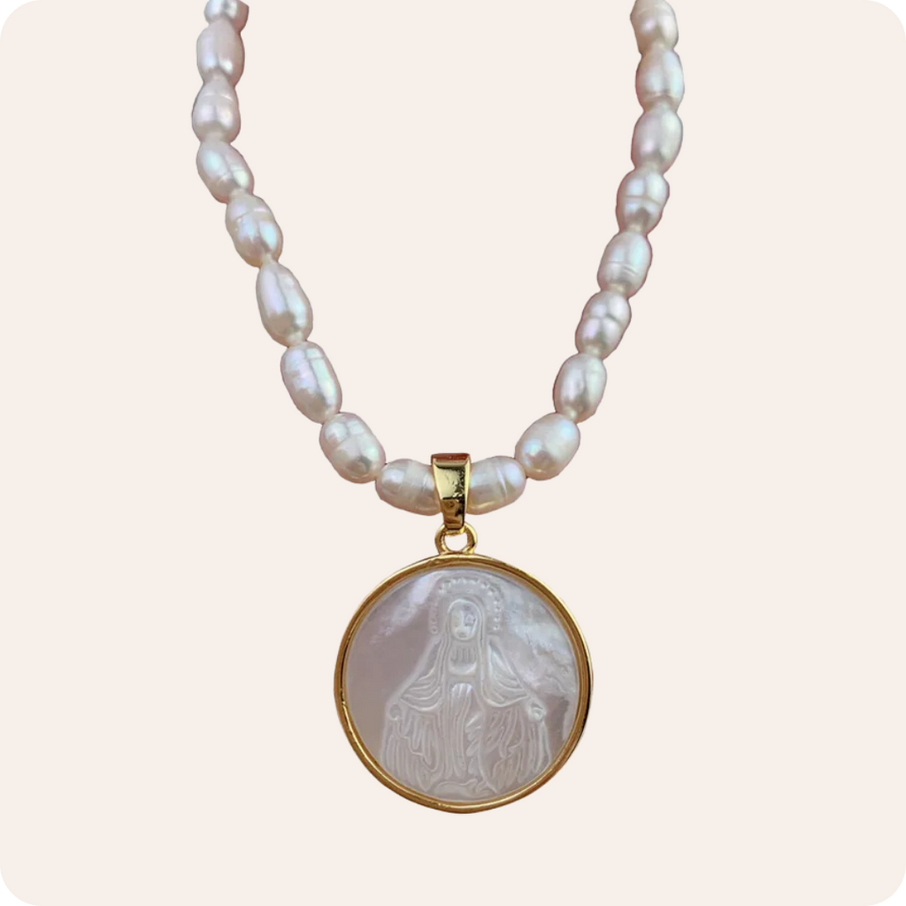 Round Pearl Shell Fashion Necklace