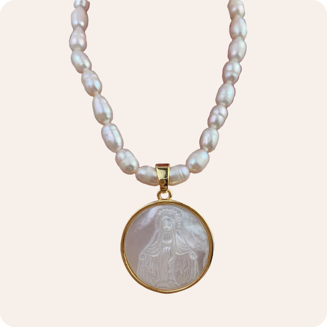 Round Pearl Shell Fashion Necklace
