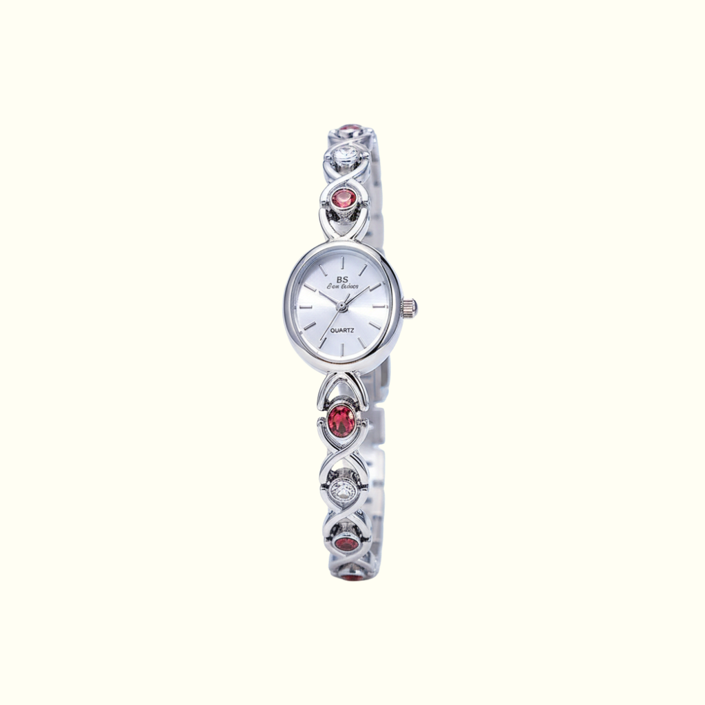 Ruby Gemstone Oval Watch