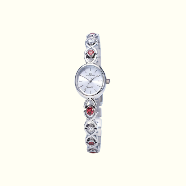 Ruby Gemstone Oval Watch