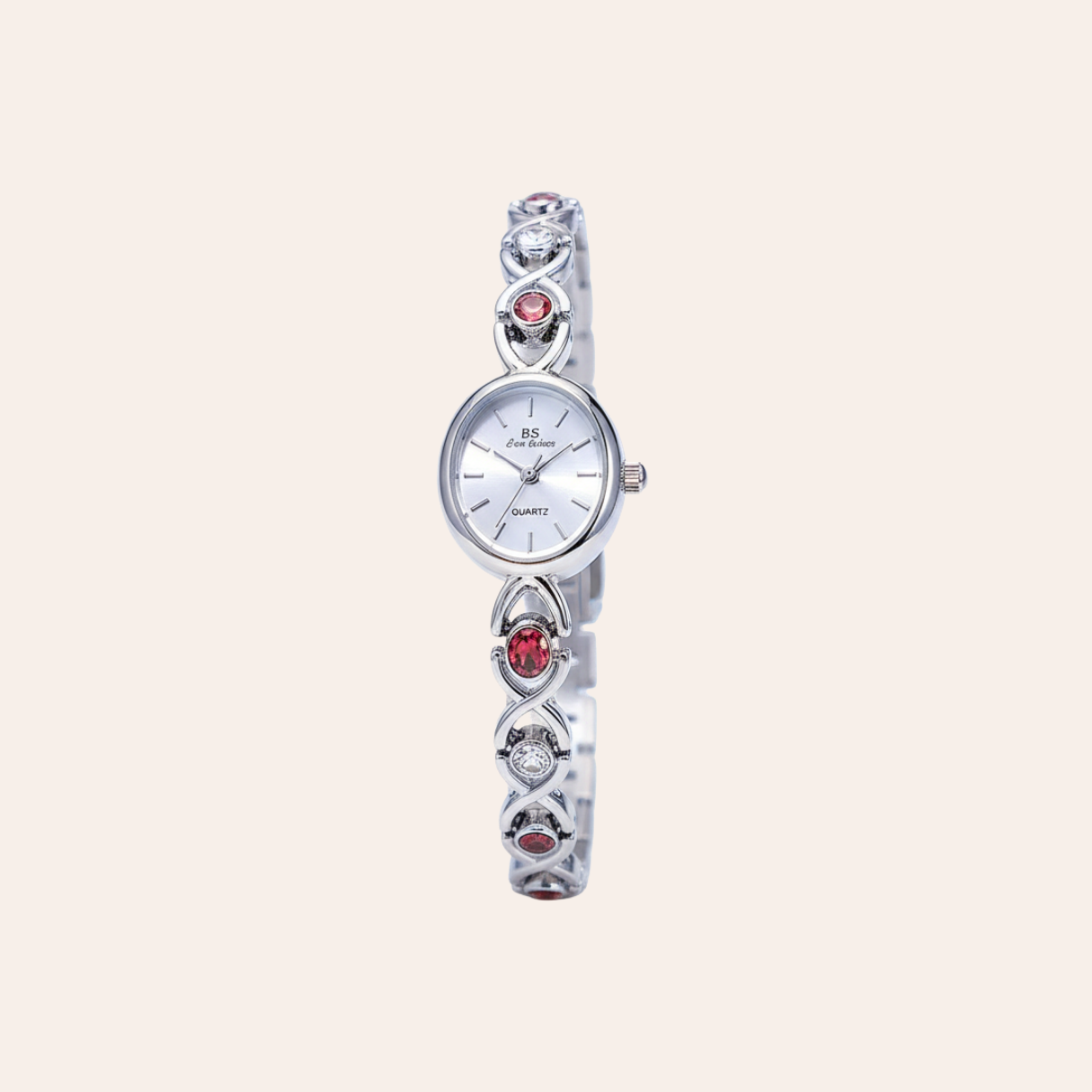 Ruby Gemstone Oval Watch