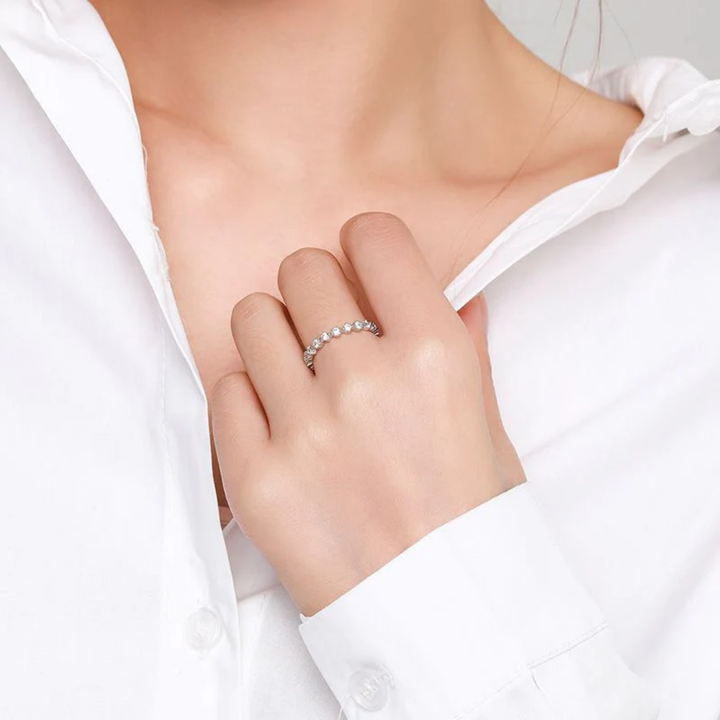 Sterling Silver CZ Eternity Ring