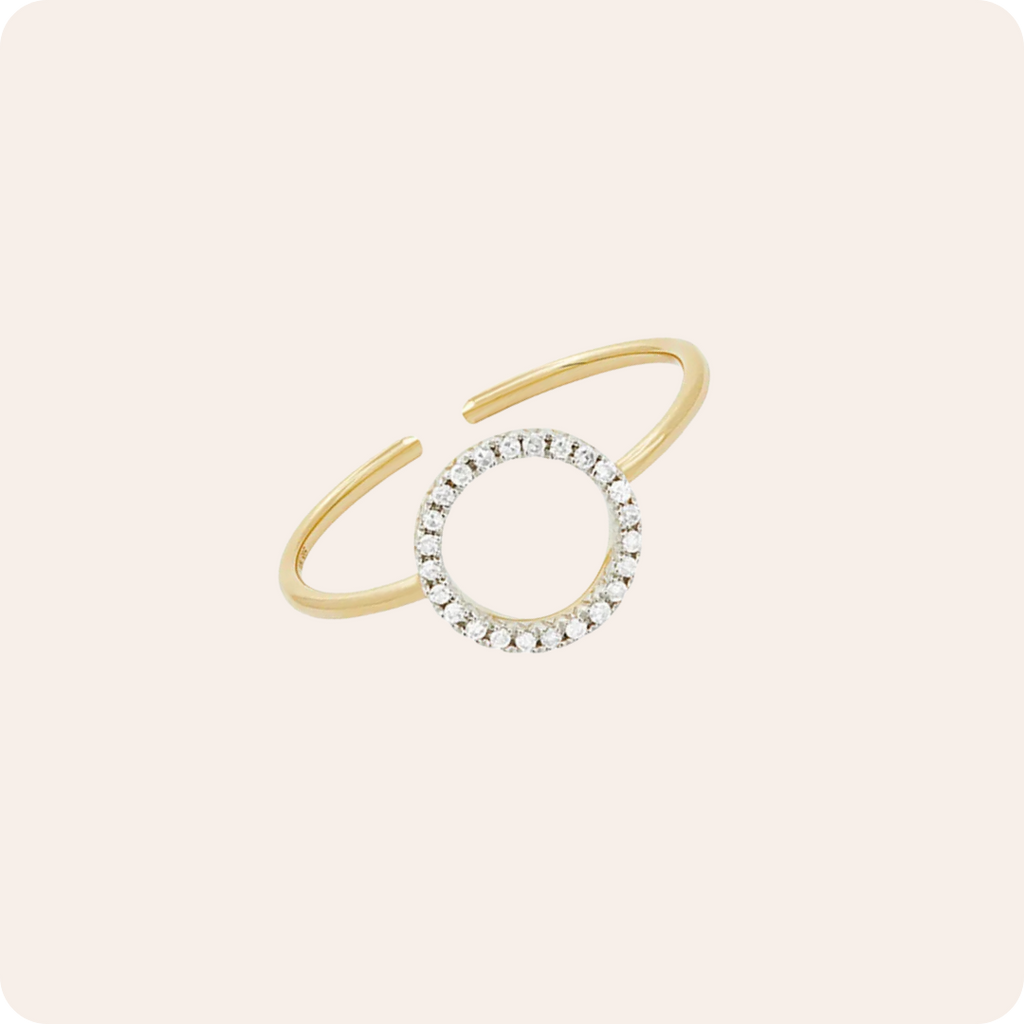 Silver Geometric Adjustable Open Ring