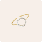 Silver Geometric Adjustable Open Ring