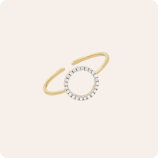 Silver Geometric Adjustable Open Ring