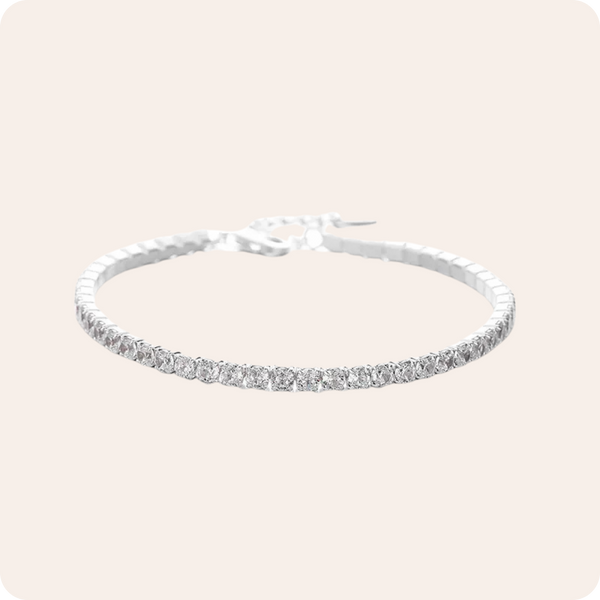 Silver Geometric Zircon Tennis Bracelet