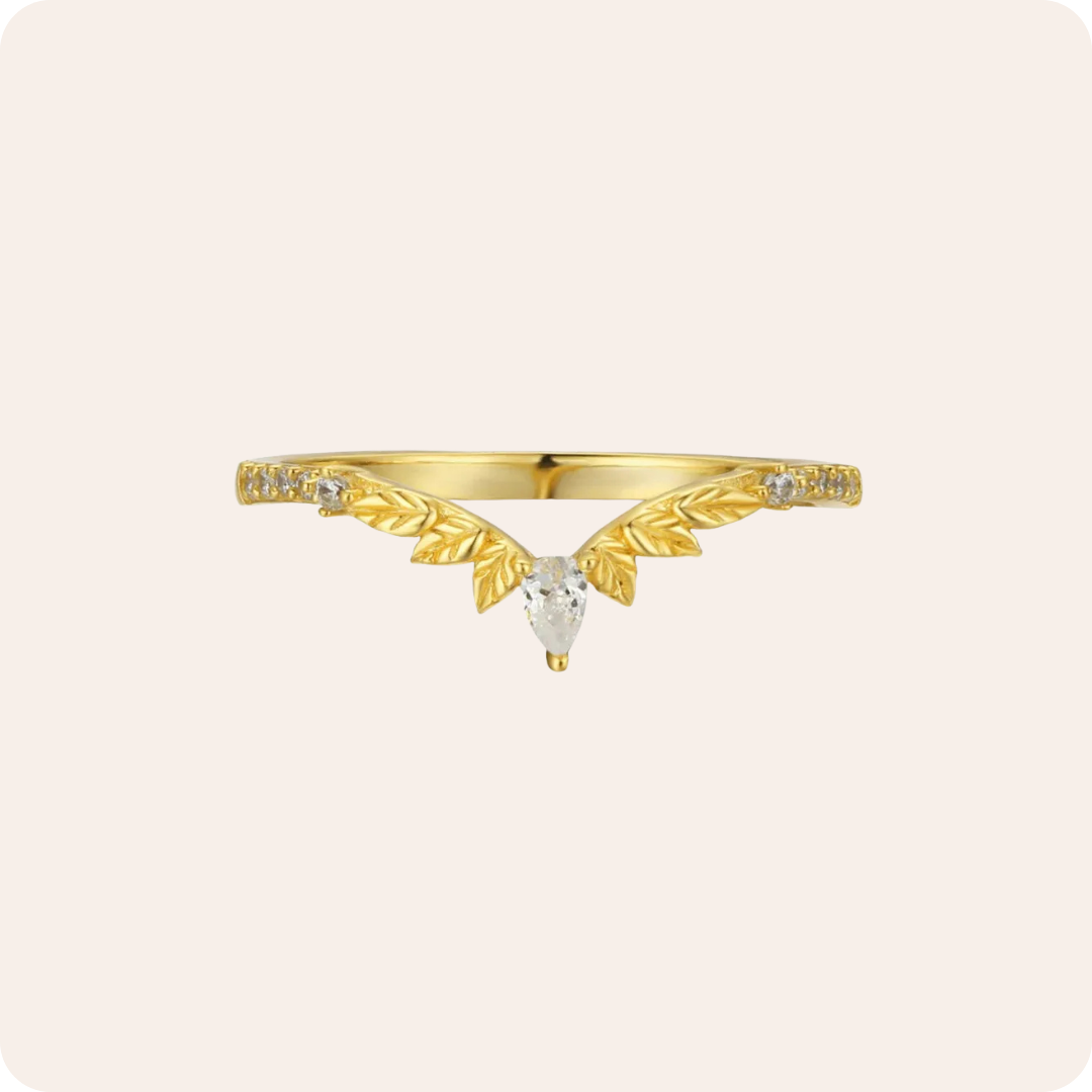 Silver Rhinestone Solid Color Ring