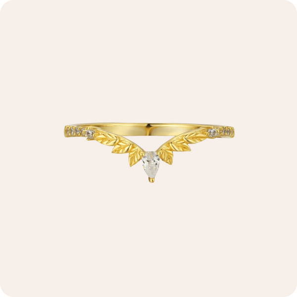 Silver Rhinestone Solid Color Ring
