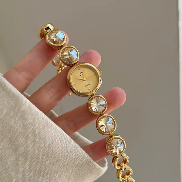 The Nouravi Champagne Diamond Luxe Bracelet Watch