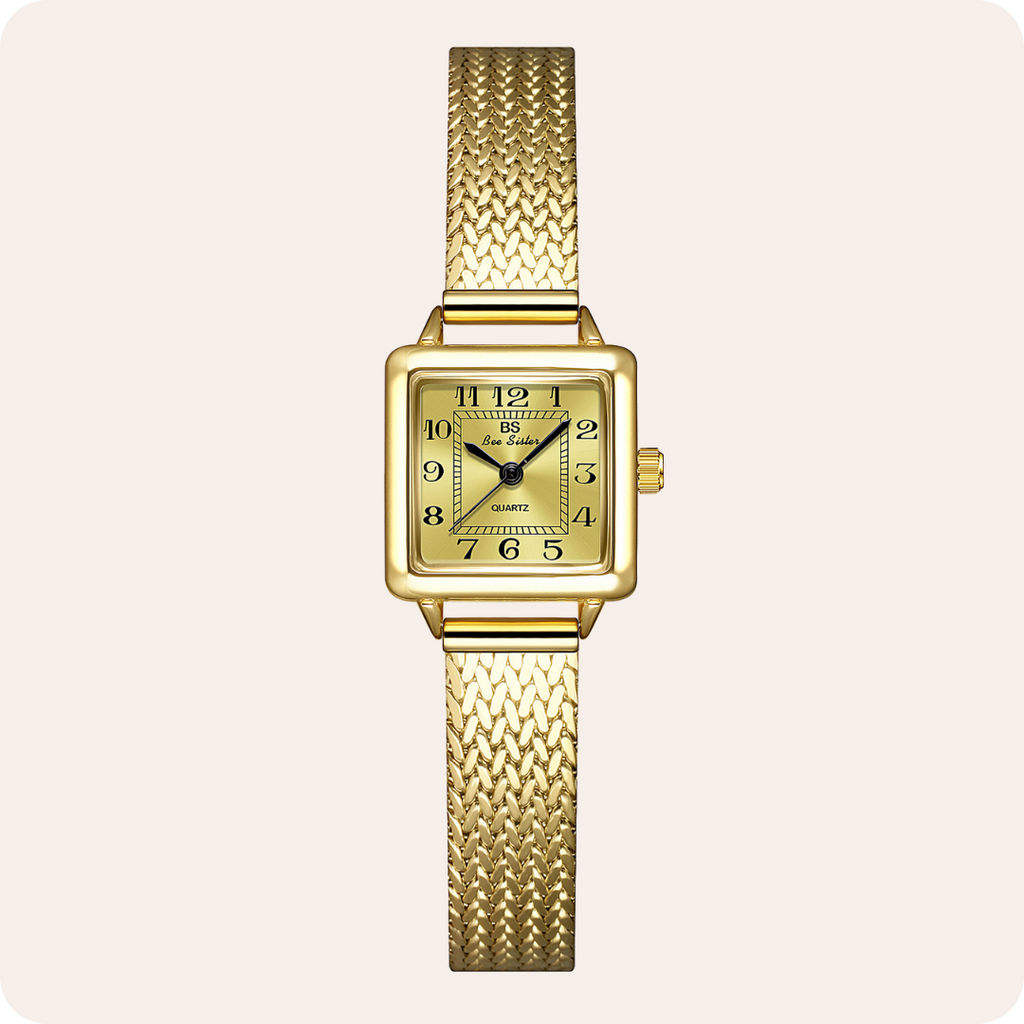 The Square Dial Mesh Bracelet Watch