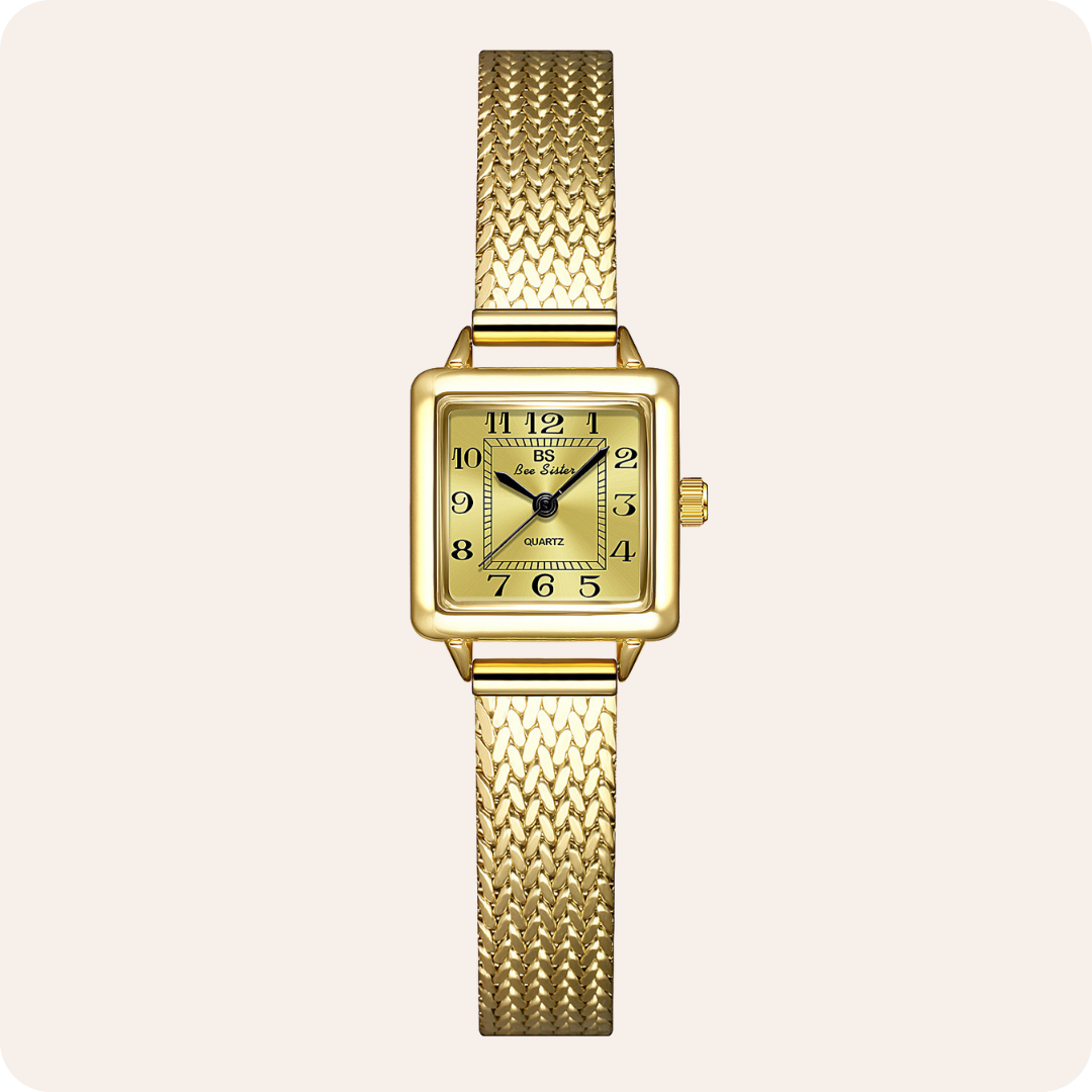 The Square Dial Mesh Bracelet Watch