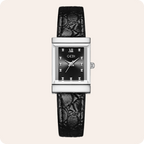 The Square Stud Dial Leather Watch