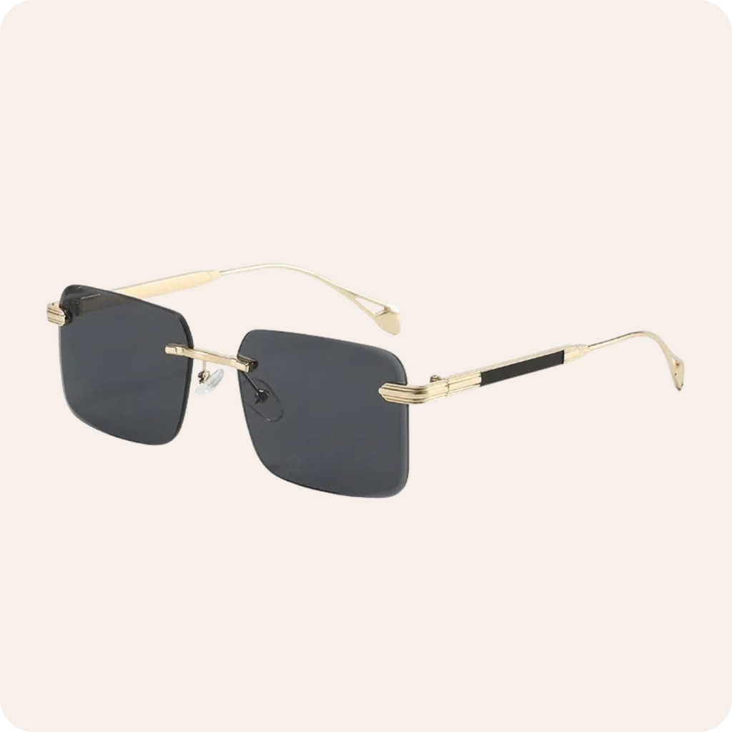 Women's Frameless Square Gold Sunglasses