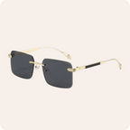 Women's Frameless Square Gold Sunglasses